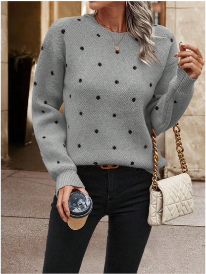 Damen Pullover Verspielt Muster Komfortschnitt Norvielle