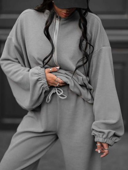 Damen Pullover Weite Ärmel Jogginghose Norvielle Bequem