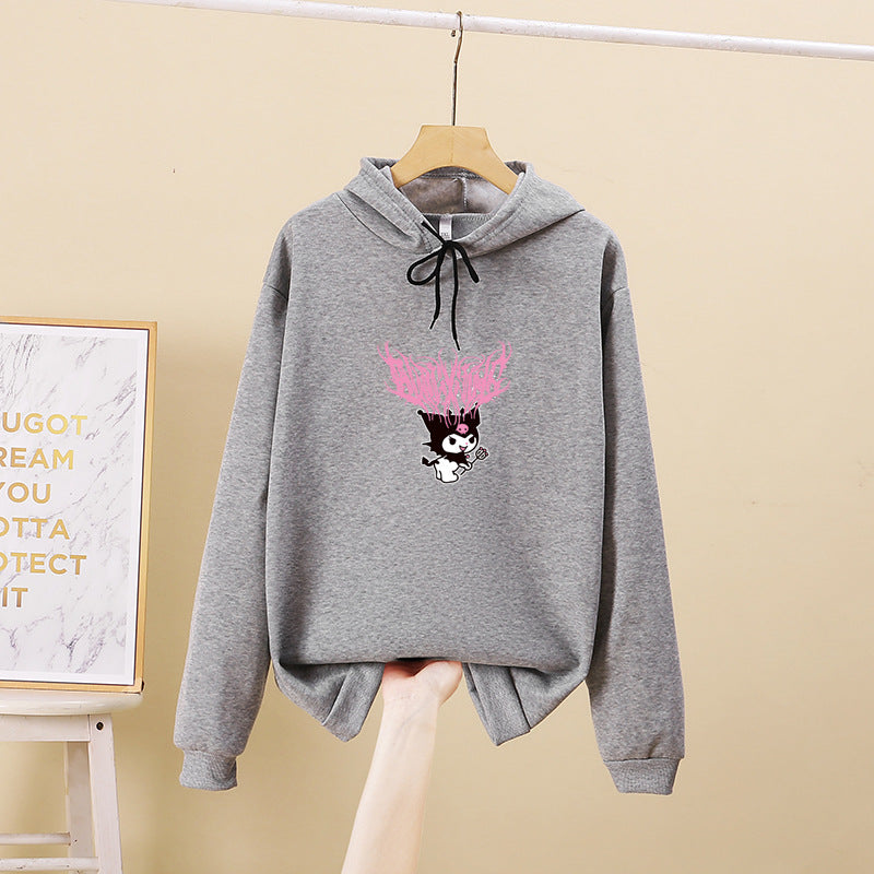 Damen Kapuzenpullover Cartoon-Motiv Norvielle