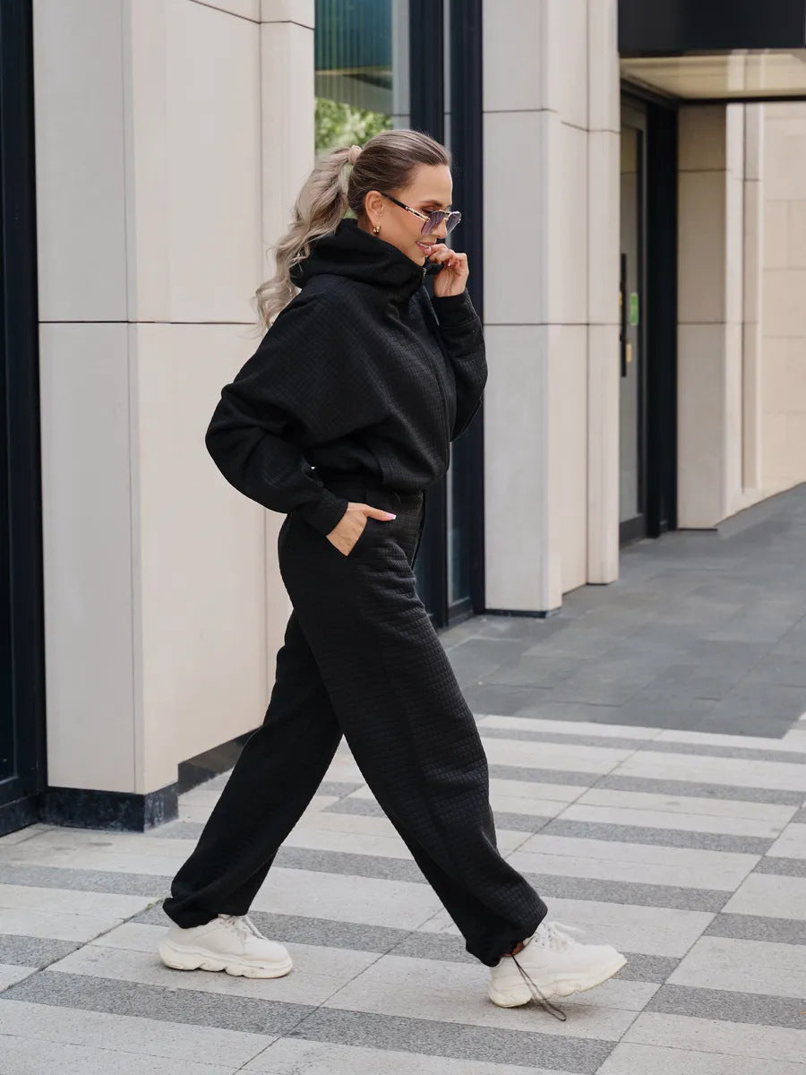 Damen Kapuzenpullover Weite Hosenanzug Bequem Norvielle
