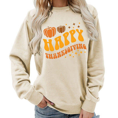 Damen Pullover Weihnachtliches Kürbismotiv Gemütlich Norvielle