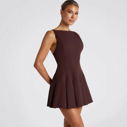 Damen Freizeitkleid Schwingrock Eleganter Schnitt Norvielle