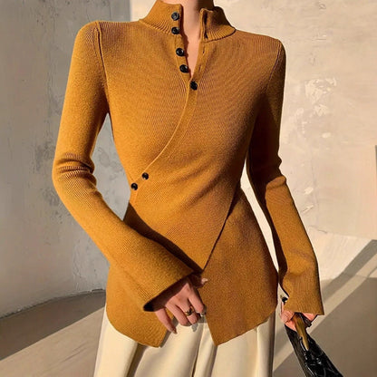 Damen Strickoberteil mit Knöpfen Norvielle - Norvielle