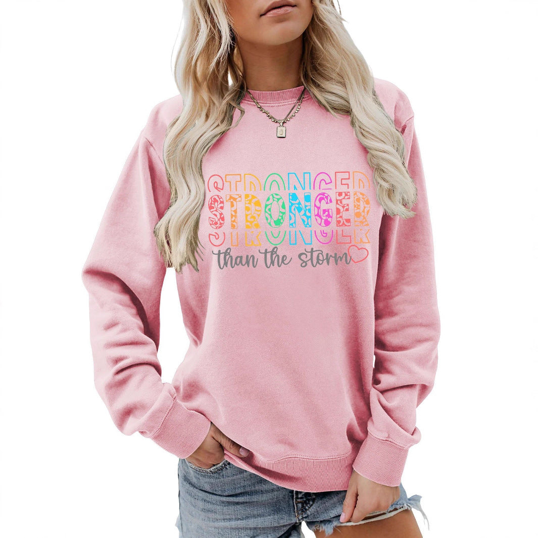 Damen Sweatshirt Lässiger Schnitt Motivierender Schriftzug Norvielle