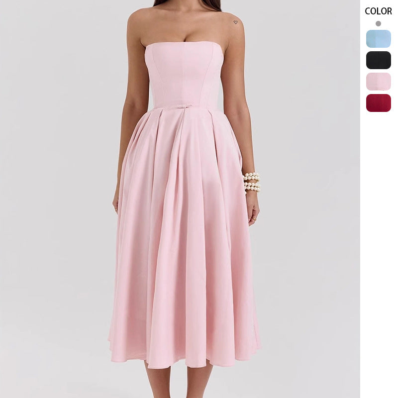 Damen Abendkleid Herz-Ausschnitt Schwingrock - Norvielle