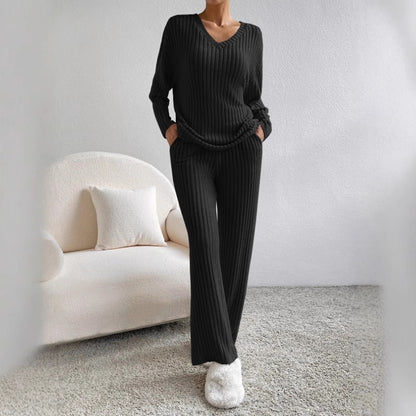 Damen Loungewear-Set Rippenstruktur Norvielle