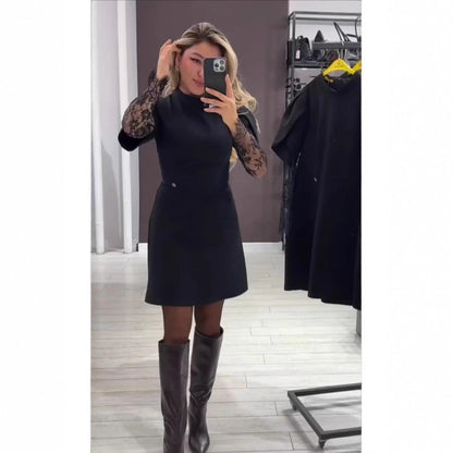 Damen Kleid Spitze Figurbetont Norvielle