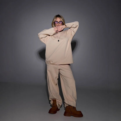 Damen Sweat-Set Elastisch Lässig Norvielle