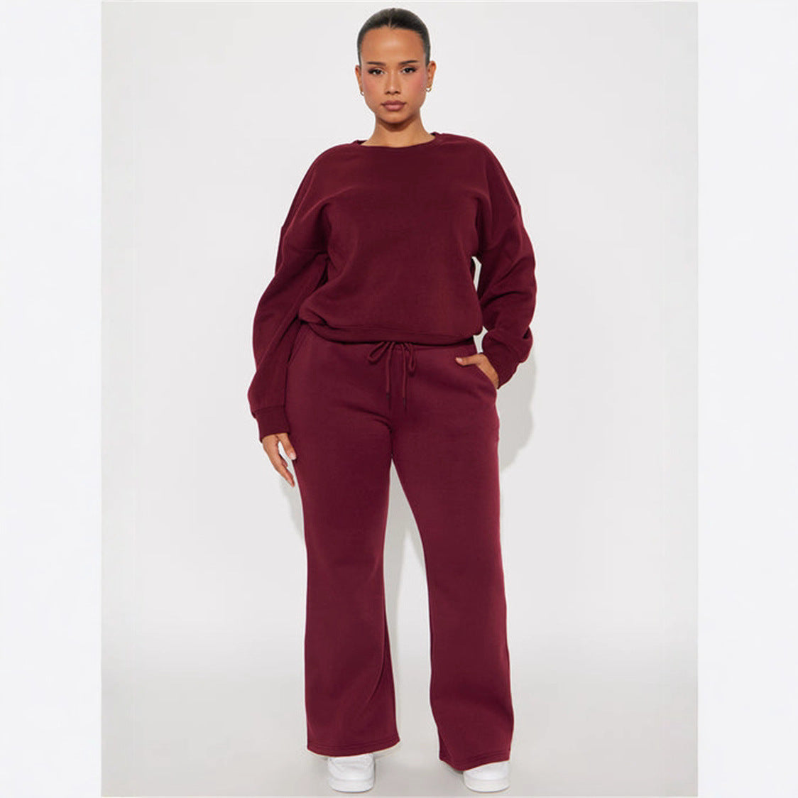 Damen Cropped Sweatshirt Voluminöse Ärmel Norvielle
