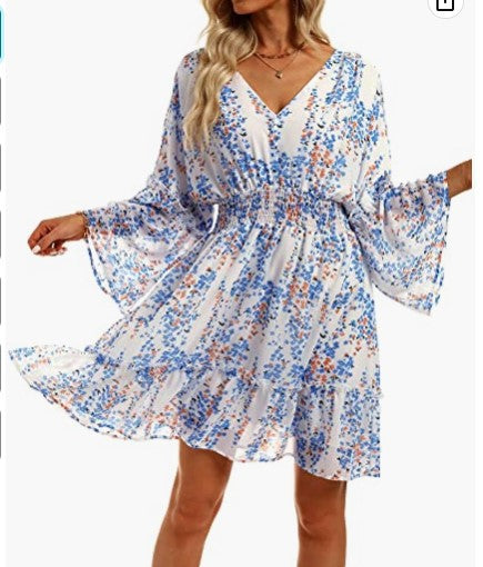 Damen Freizeitkleid Floralmuster Leicht Norvielle