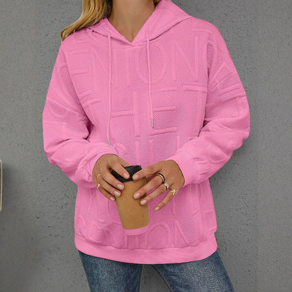 Damen Oversize Kapuzenpullover Strukturiert Norvielle