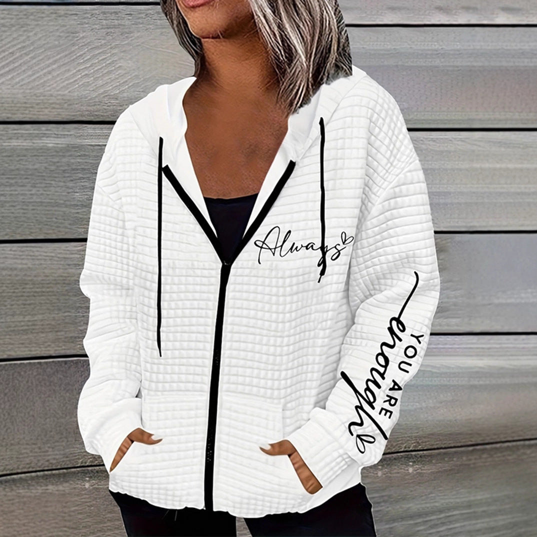 Damen Kapuzenjacke Motivdruck Norvielle - Norvielle