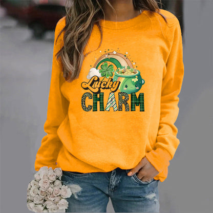Damen Sweatshirt Glücks-Motiv Norvielle