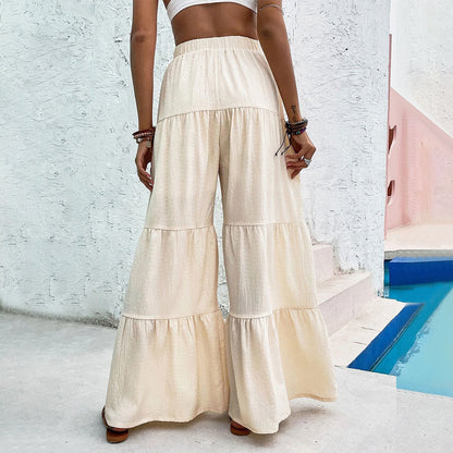 Damen Palazzo-Hose Weit Elastischer Bund Norvielle