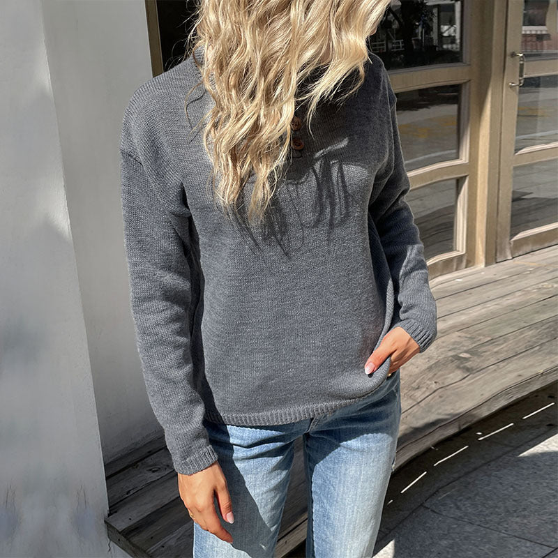 Damen Strickpullover Rundhalsausschnitt Bequem Norvielle