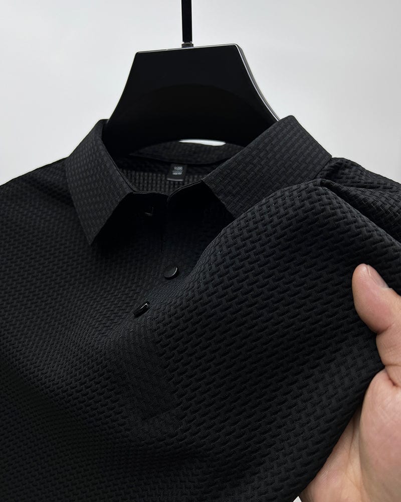 Morten Herren Poloshirt Mesh Atmungsaktiv Weiß