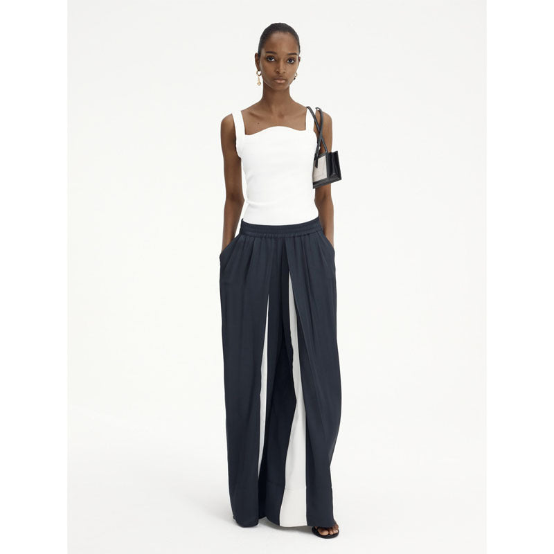 Damen weite Hochbundhose mit seitlichen Einsätzen Norvielle