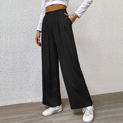 Damen Palazzo-Hose Hochtaillen Falten Norvielle