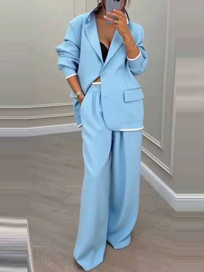 Damen Blazer-Hose-Set Weites Design Norvielle
