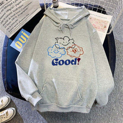 Damen Kapuzenpullover Cartoon-Motiv Bequem Norvielle