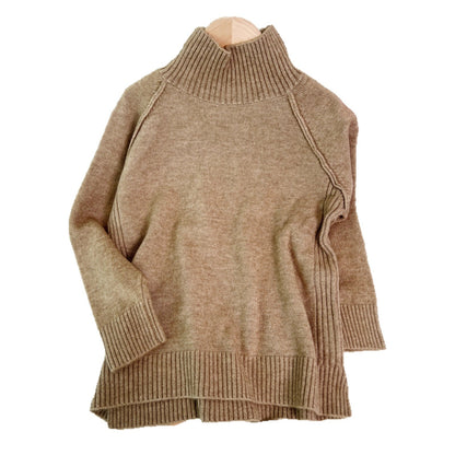 Damen Oversized Pullover Strukturiert Stehkragen Norvielle