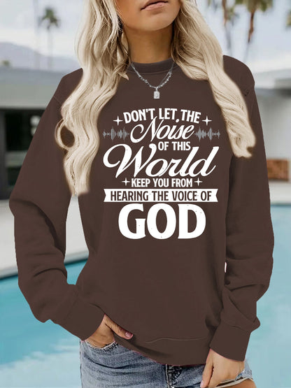 Damen Sweatshirt Bequem Inspirierender Aufdruck Norvielle