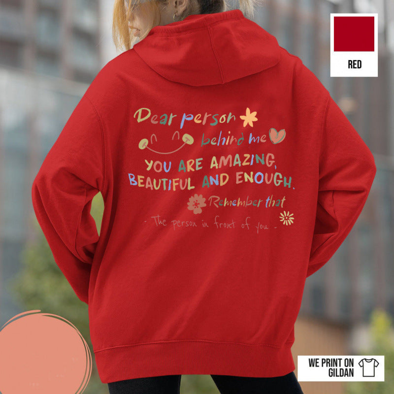 Damen Kapuzenpullover Komfort Passform Motiviert Norvielle
