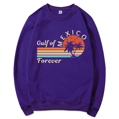 Damen Sweatshirt Tropisches Grafikdesign Baumwolle Modern