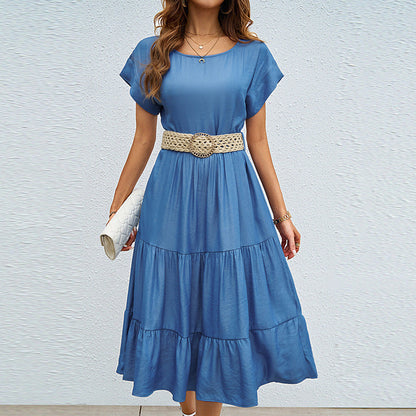 Damen Midi-Kleid Fließend Voluminöser Rock Norvielle - Norvielle