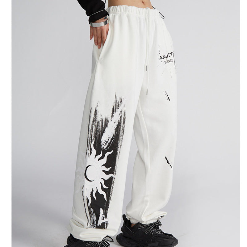 Damen Sweatpants Modernes Grafik-Print Norvielle