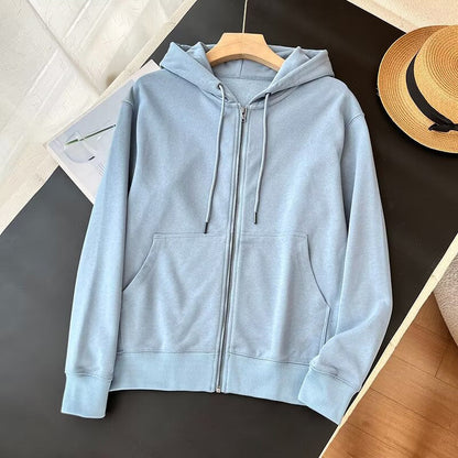 Damen Zip-Hoodie Sportlich Kängurutaschen Norvielle