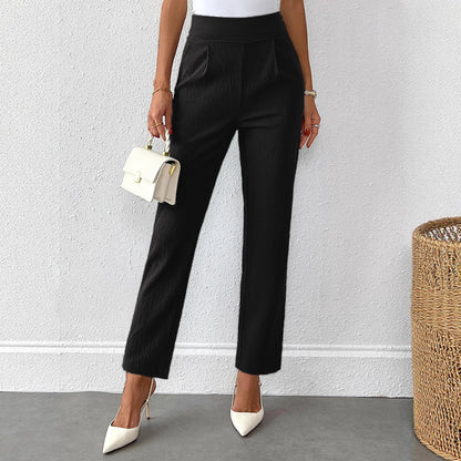 Damen Stoffhose Hochtaillierte Eleganter Schnitt