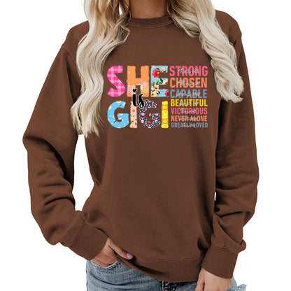 Damen Sweatshirt Inspirierendes Text-Design Norvielle