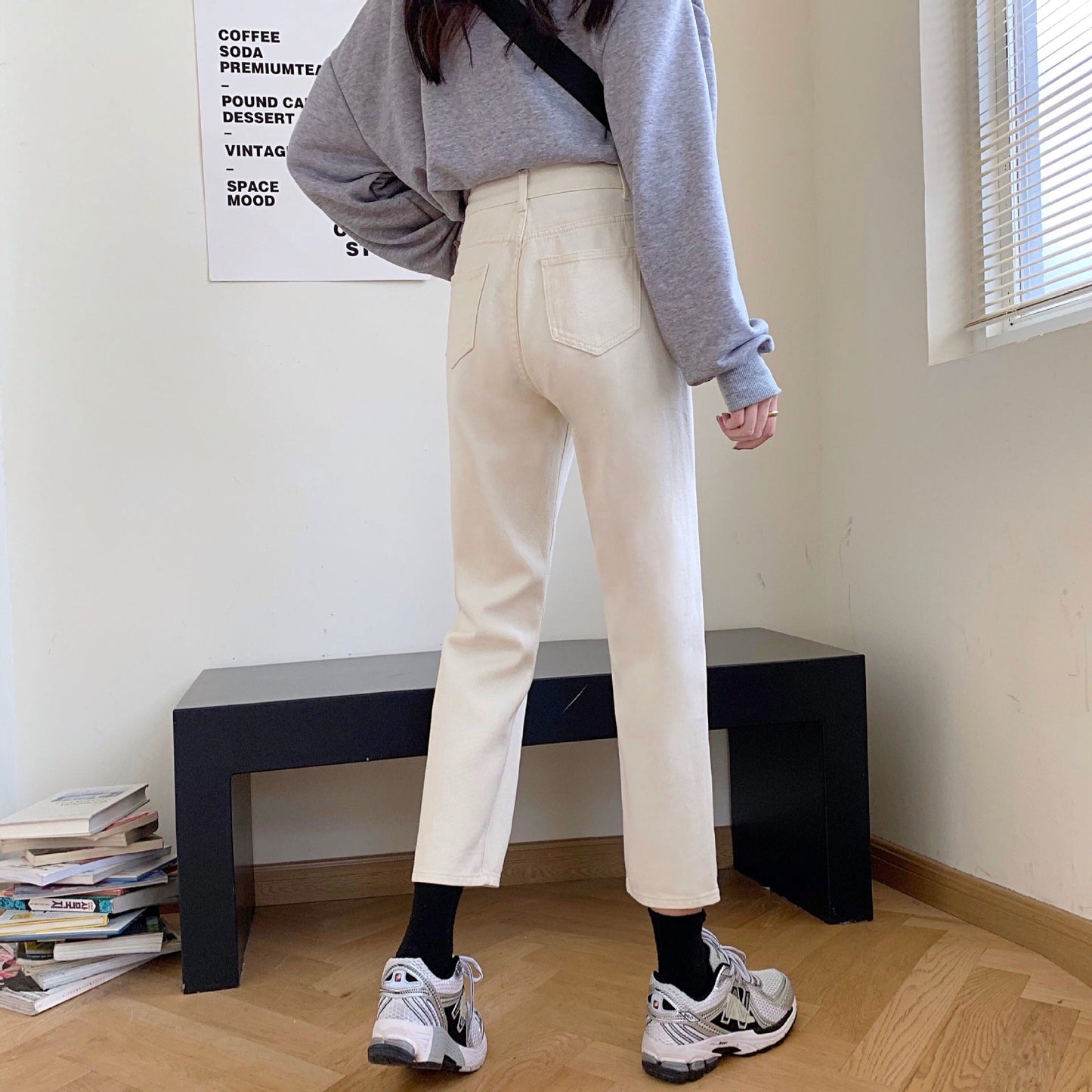 Damen Hochtaillierte Chino-Hose Norvielle