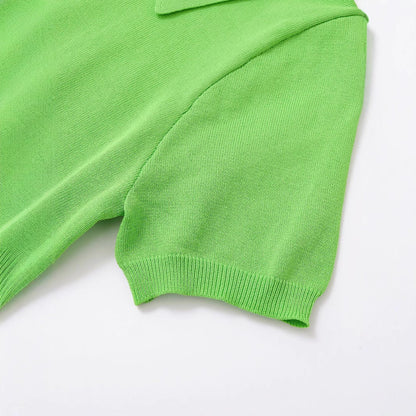 Damen Poloshirt Kurzärmelig Klassische Knöpfe Norvielle