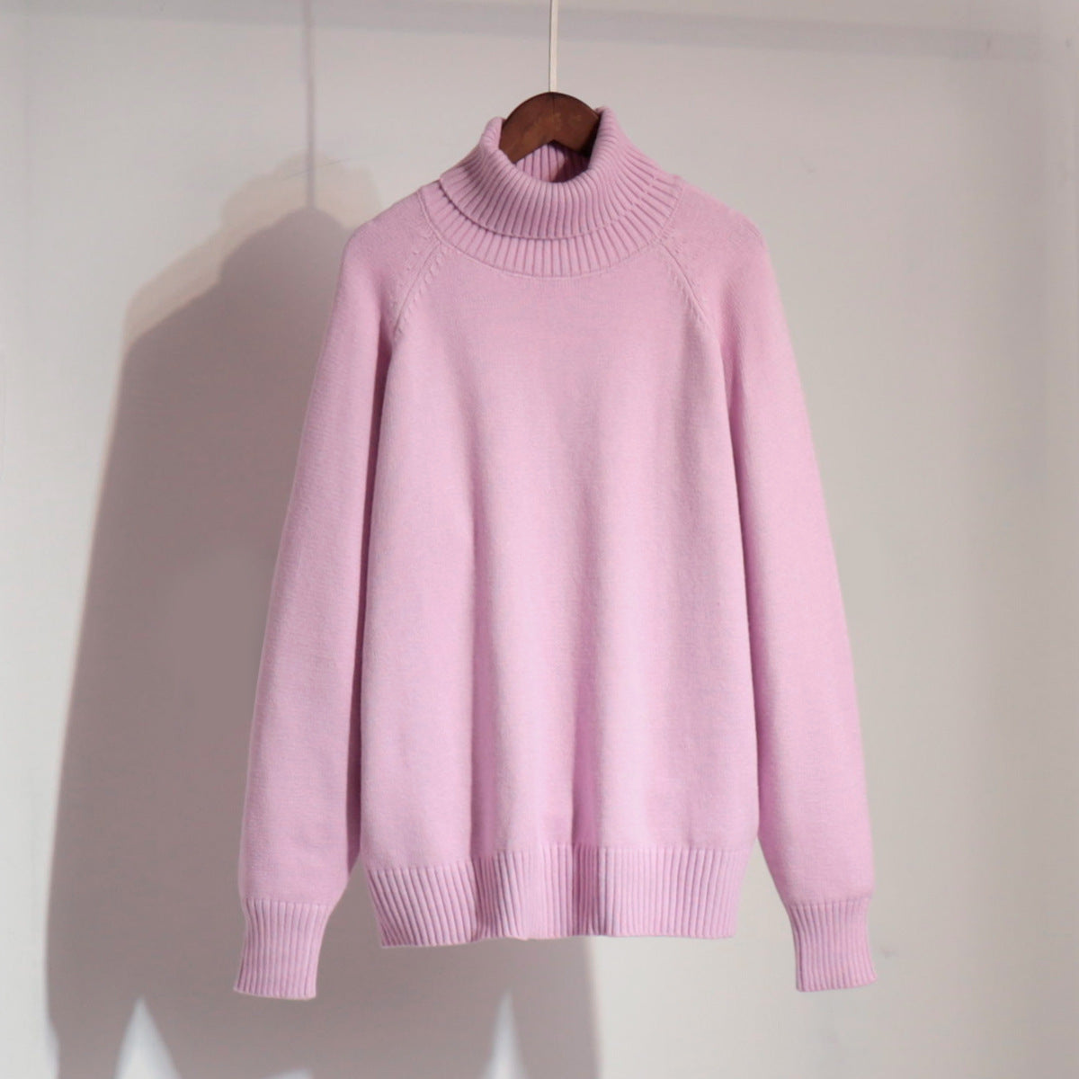 Damen Strickpullover Hochkragen Lässig Norvielle