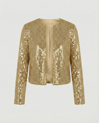 Damen Strickjacke Glitzer Effekt Norvielle