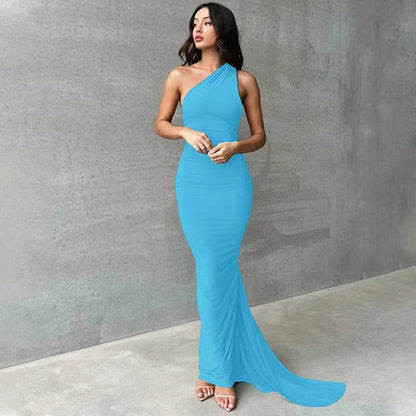 Damen Wickelkleid Asymmetrischer Saum Figurbetont Norvielle