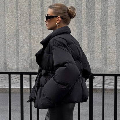 Damen Steppjacke mit Taillengürtel Norvielle
