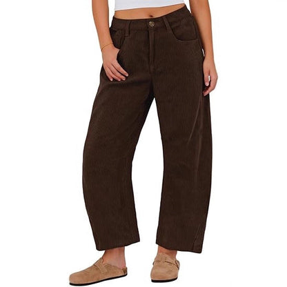 Damen Cordhose Weite Passform mit seitlichen Eingrifftaschen Norvielle