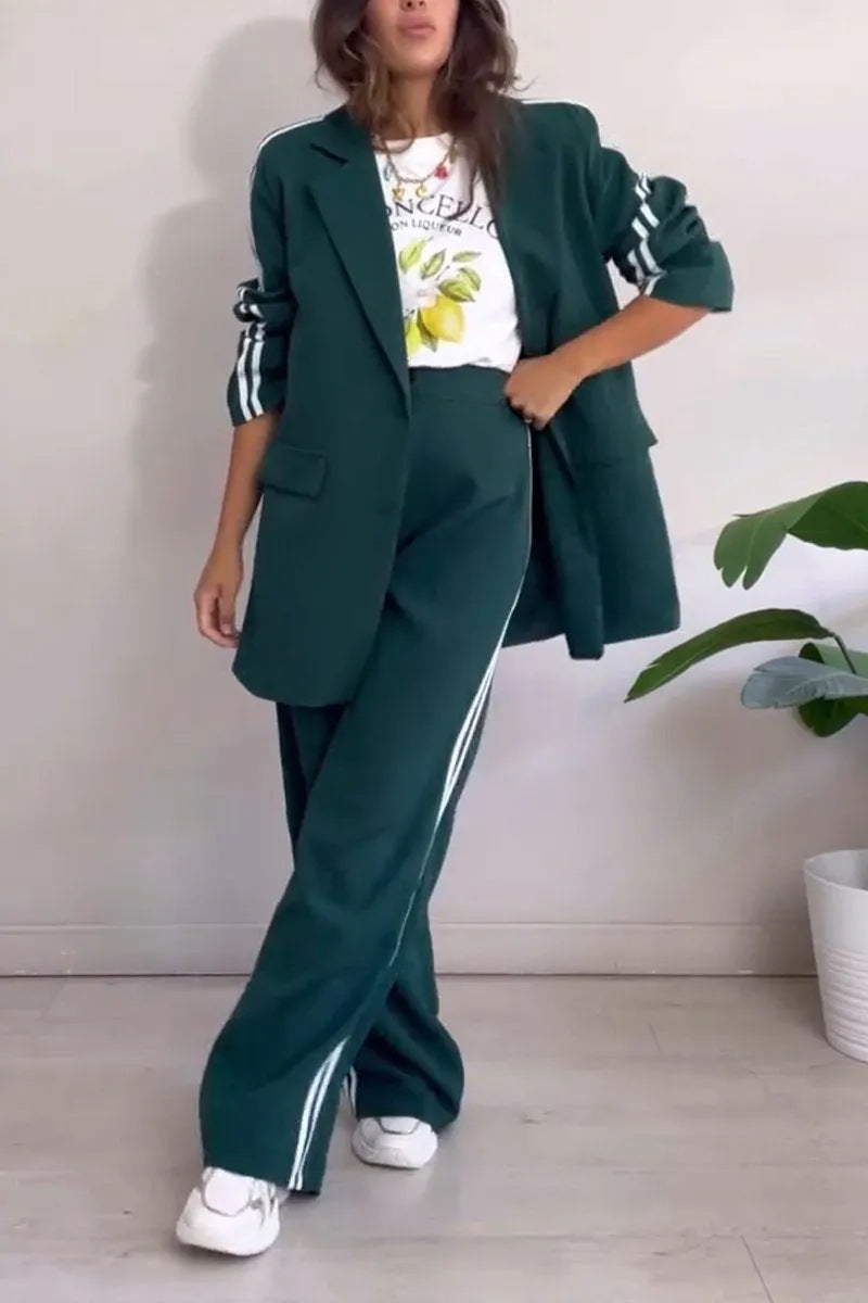 Damen Blazer-Set Sportlich Weit Norvielle