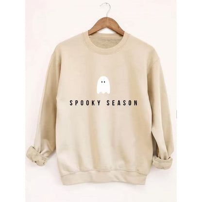 Damen Sweatshirt Weiches Innenfleece Gruselmotiv