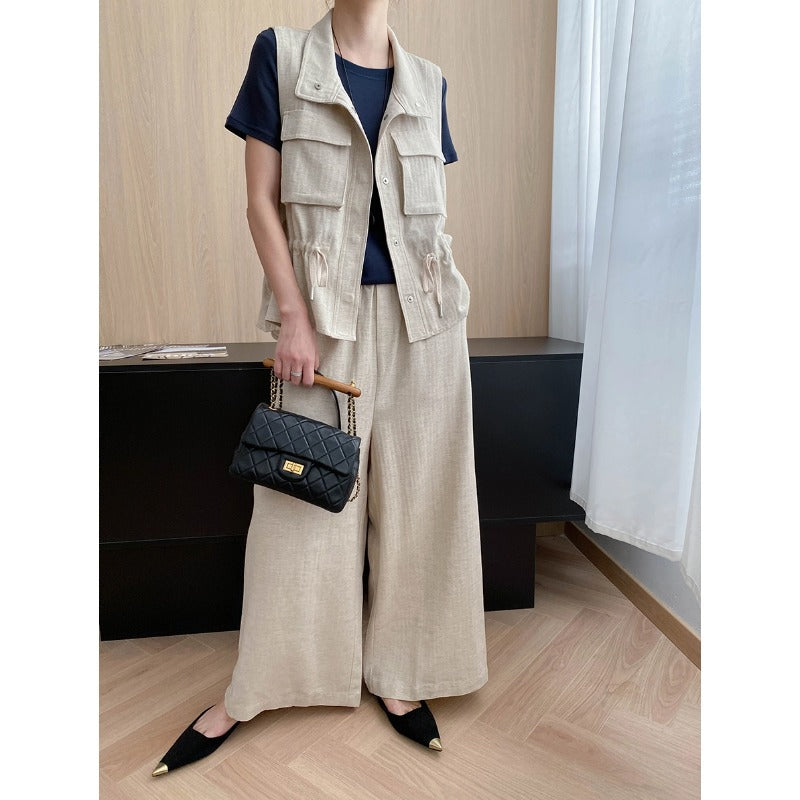 Damen Weste Elastisch Mit Taschen Norvielle