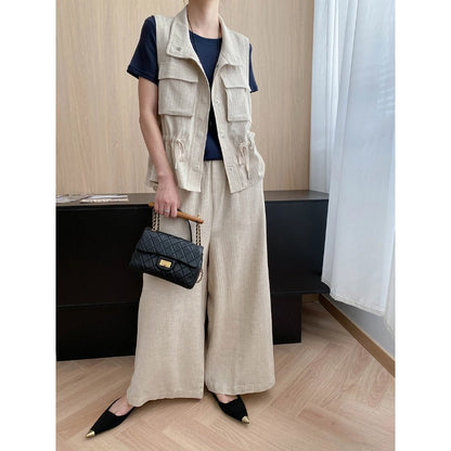 Damen Weste Elastisch Mit Taschen Norvielle