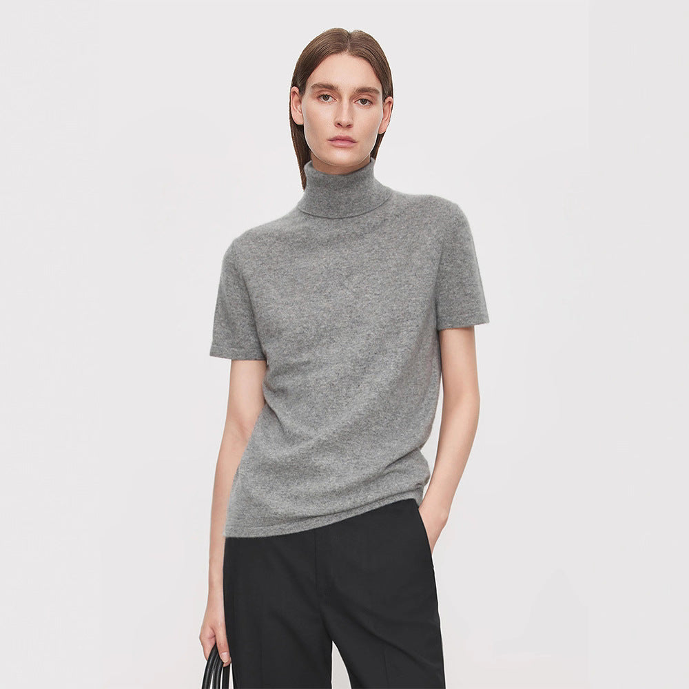 Damen T-Shirt Stehkragen Bequem Norvielle - Norvielle