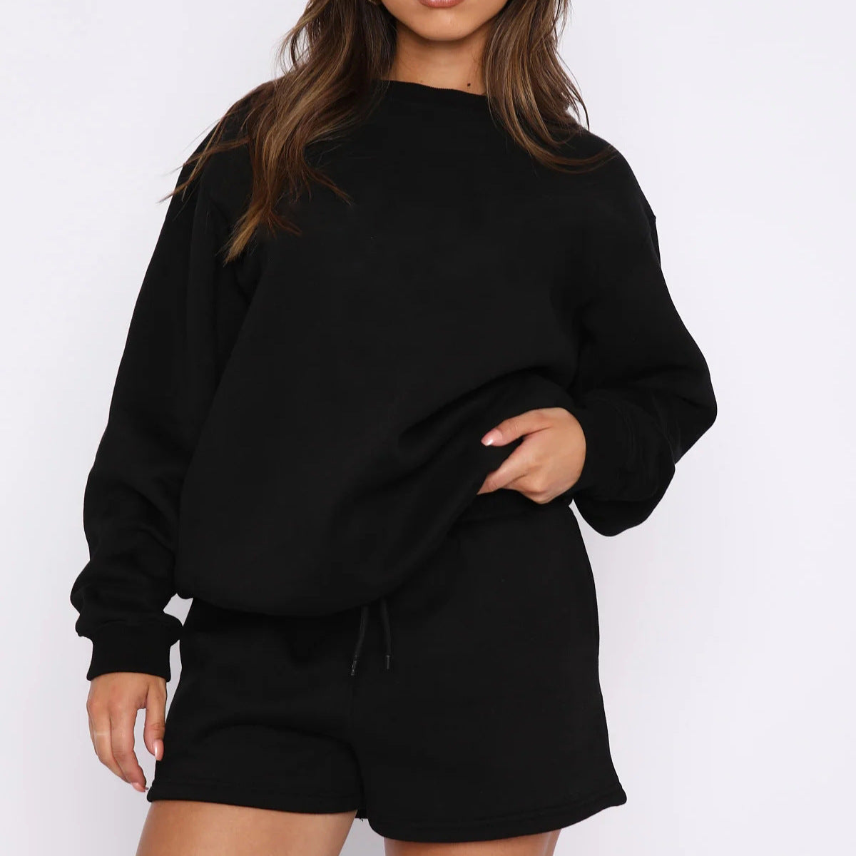 Damen Sweatshirt-Set Kurzshorts Norvielle
