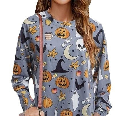 Damen Langarmshirt Herbstlich Motiv Norvielle