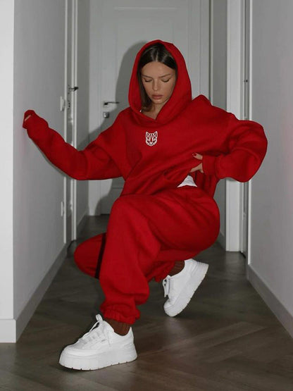 Damen Hoodie Hose Set Lässig Weit Norvielle