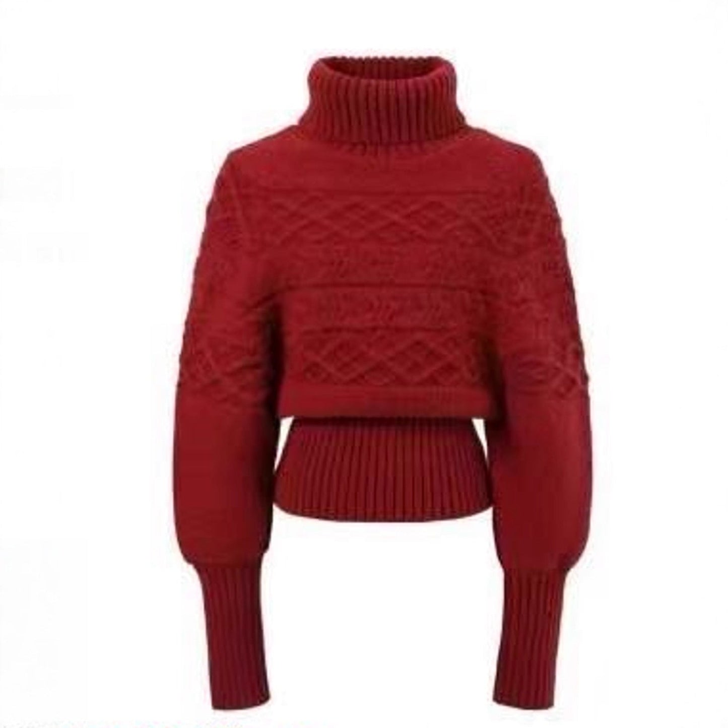 Damen Strickpullover Oversized Rollkragen Norvielle