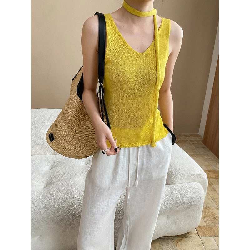 Damen Maxikleid Elegant Fließender Schnitt Dekorativer Gürtel